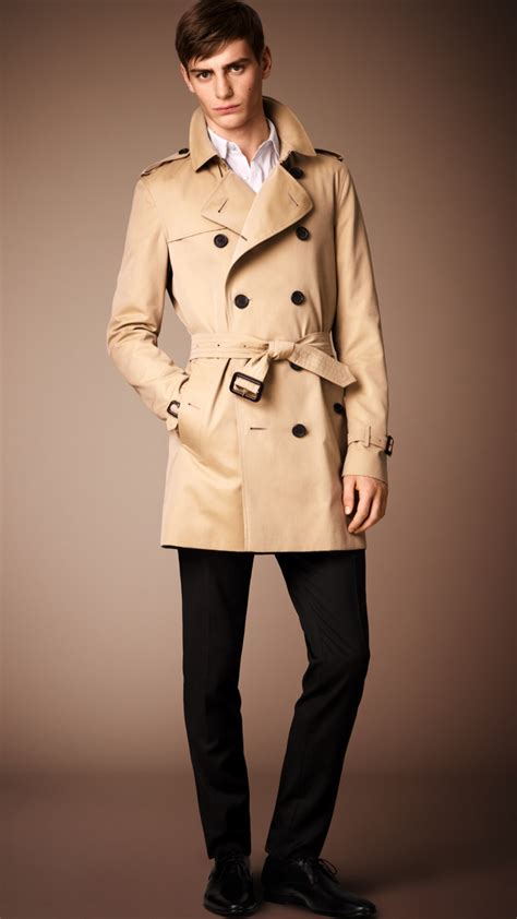 burberry long trench coat on the inside men|Burberry kensington trench coat men's.